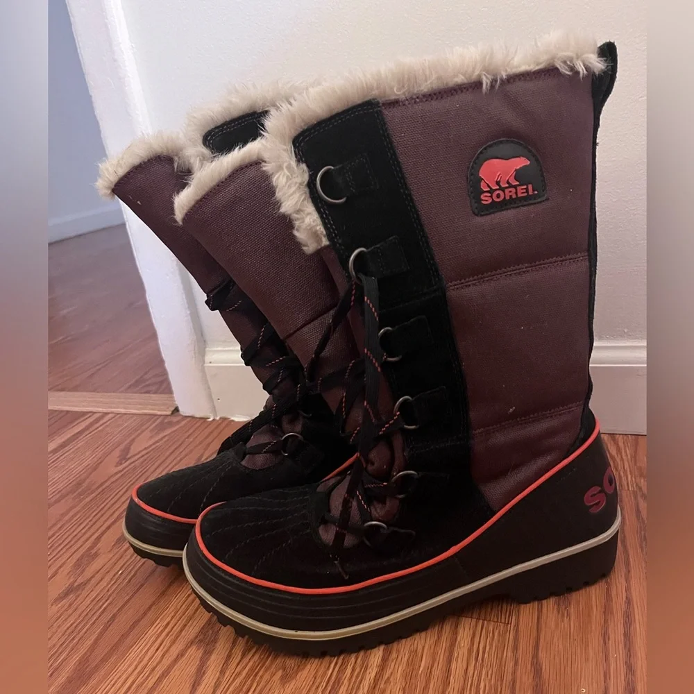 SOREL Women's Tivoli High II, Madder Brown, Lace, Waterproof Leather Boots - Picture 1 of 4